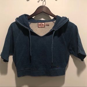 Juicy Couture Cropped Short Sleeve Hoodie
